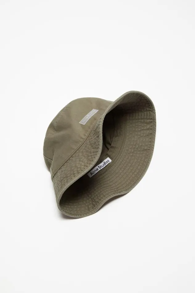 Acne Studios Twill Bucket Hat Khaki Green Women Hats Acne Studios Twill Bucket Hat Khaki Green Women Hats