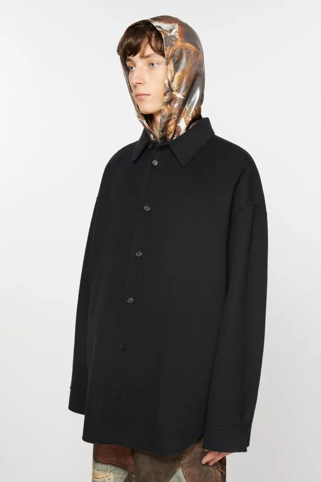Acne Studios Wool Jacket Black Men Outerwear Acne Studios Wool Jacket Black Men Outerwear