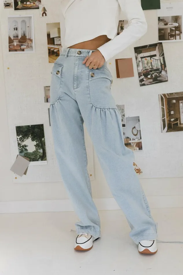 Adalynn Pants In Light Wash Light Wash Women Bohme Pants