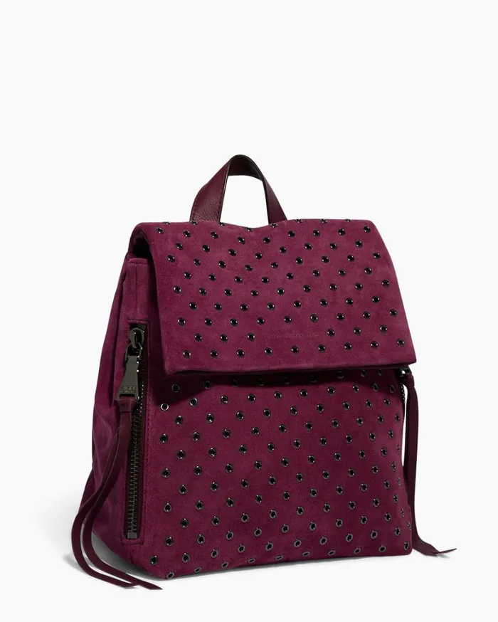 Aimee Kestenberg Backpacks Women Bali Novelty Backpack In Luxury Suede Berry With Eyelets