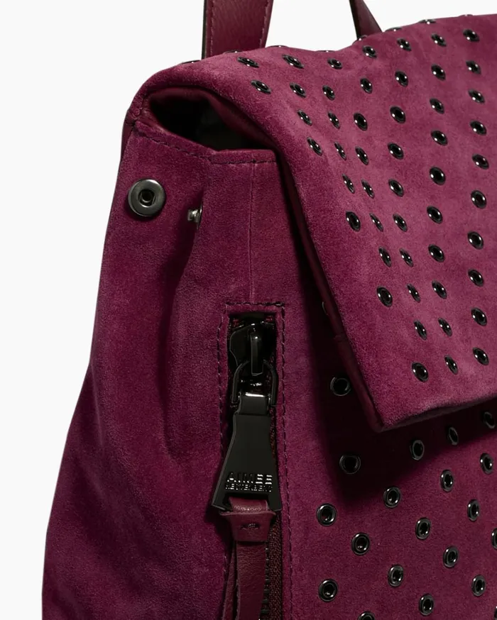 Aimee Kestenberg Backpacks Women Bali Novelty Backpack In Luxury Suede Berry With Eyelets