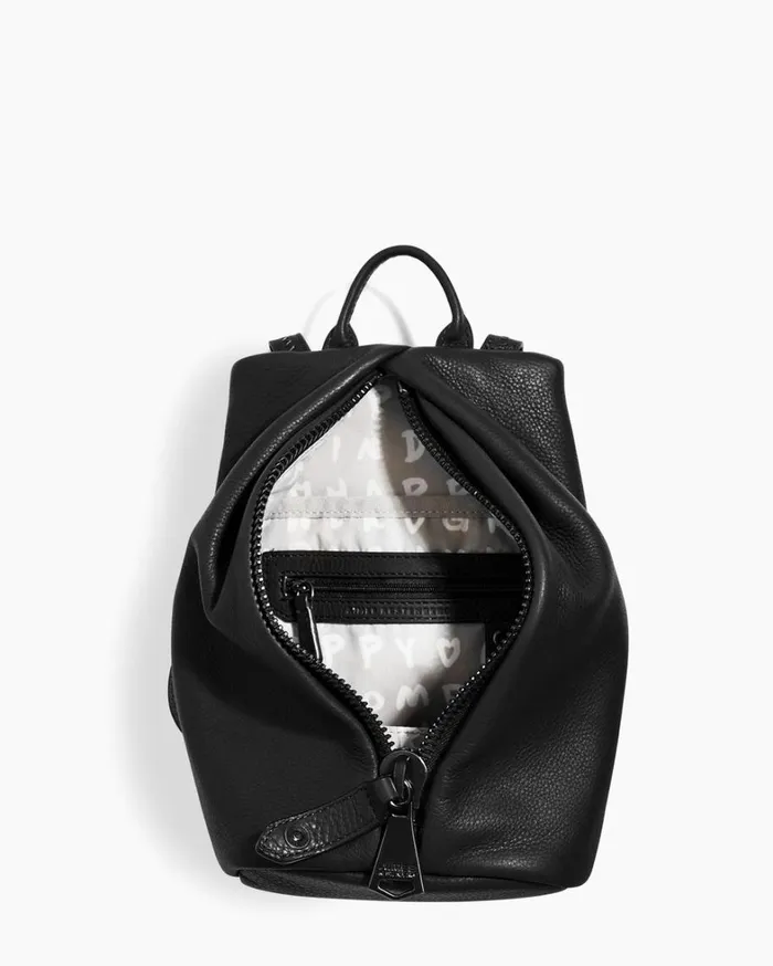 Aimee Kestenberg Backpacks Women Tamitha Mini Backpack Black With Shiny Black Hardware