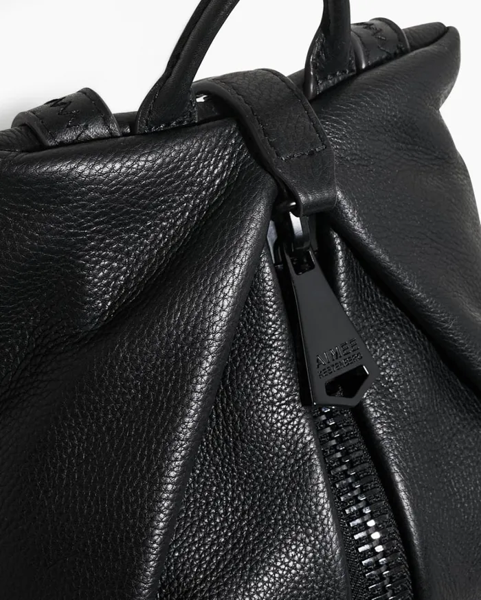 Aimee Kestenberg Backpacks Women Tamitha Mini Backpack Black With Shiny Black Hardware
