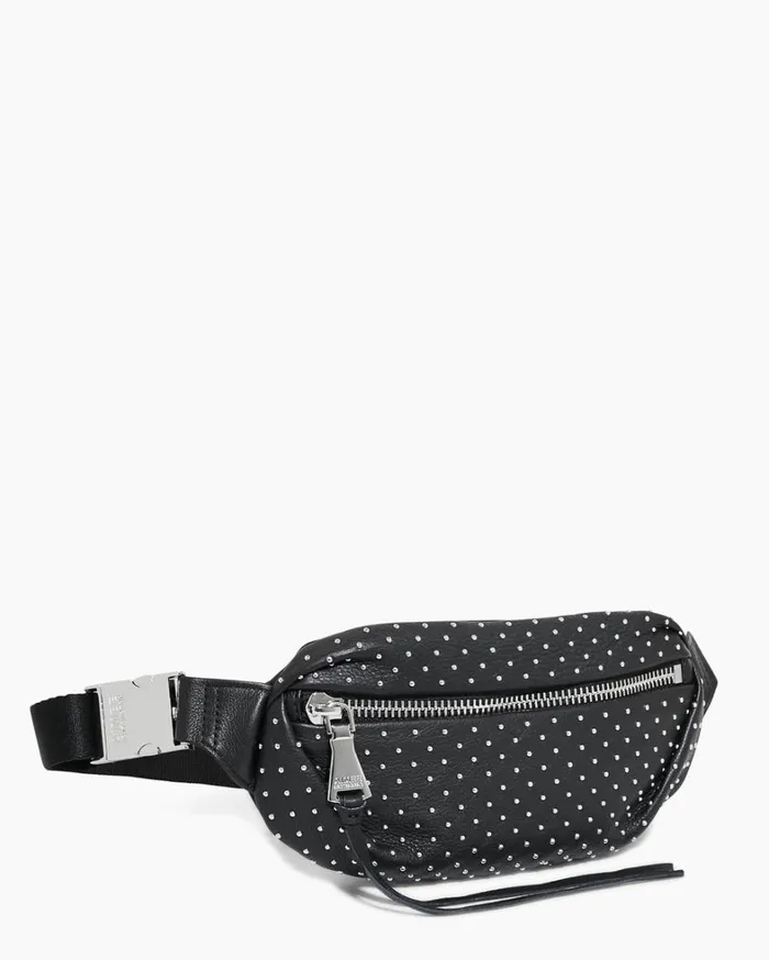 Aimee Kestenberg Bum Bags and Belt Bags Women Milan Novelty Bum Bag Black With Microstuds
