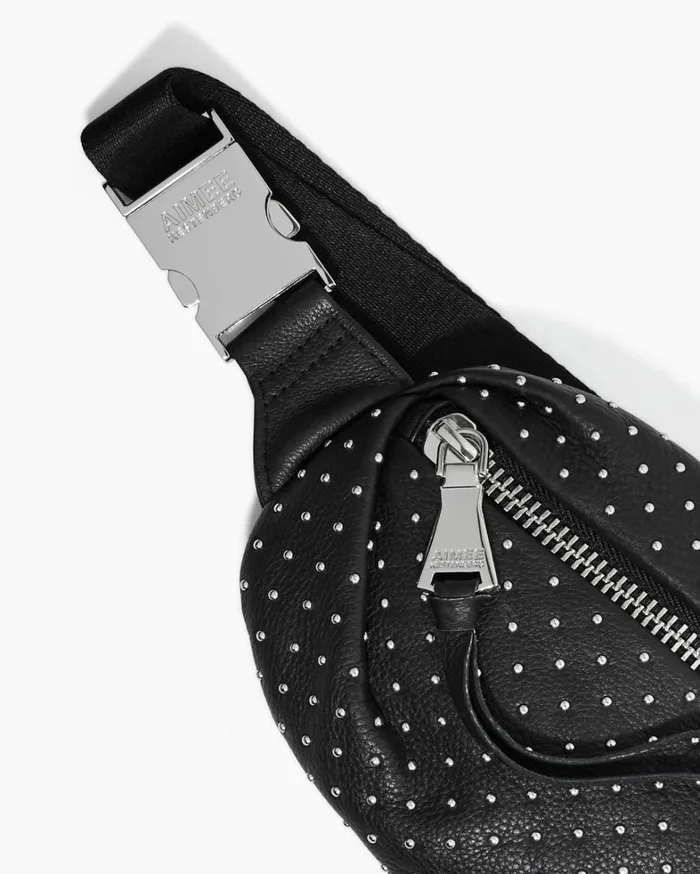 Aimee Kestenberg Bum Bags and Belt Bags Women Milan Novelty Bum Bag Black With Microstuds