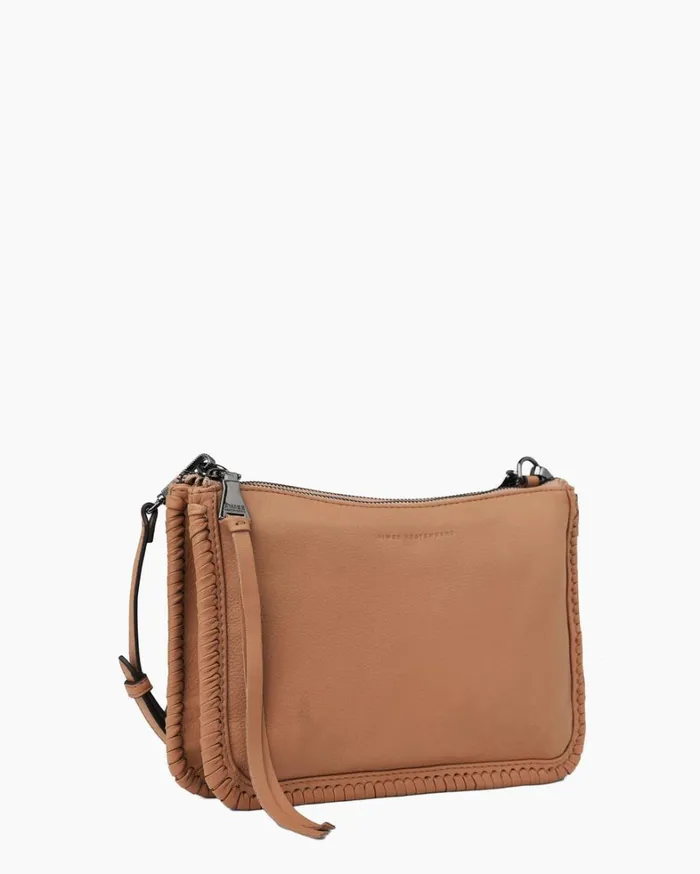 Aimee Kestenberg Crossbody Bags Women Famous Double Top Zip Crossbody Vachetta