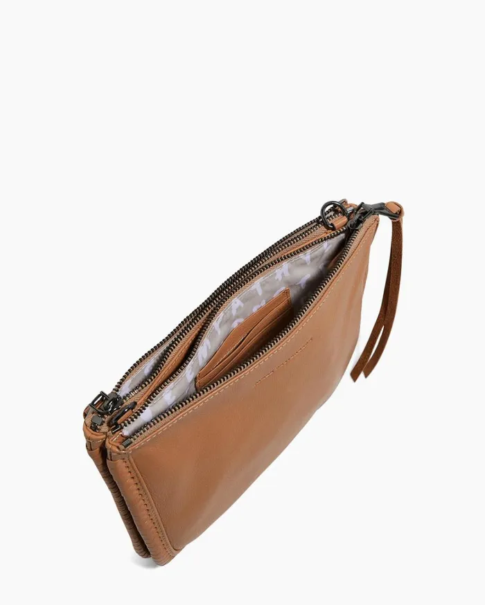 Aimee Kestenberg Crossbody Bags Women Famous Double Top Zip Crossbody Vachetta