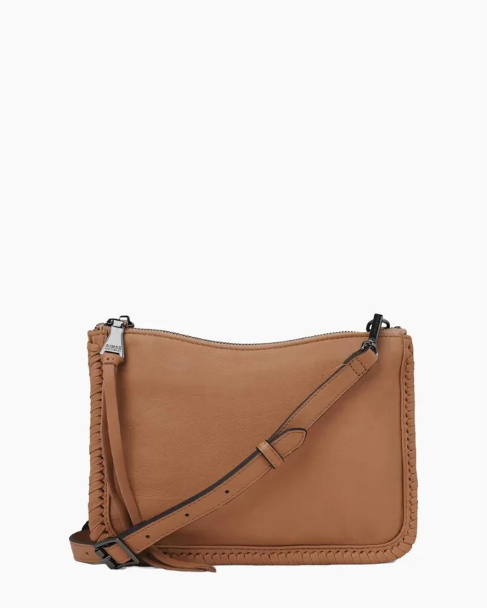 Aimee Kestenberg Crossbody Bags Women Famous Double Top Zip Crossbody Vachetta