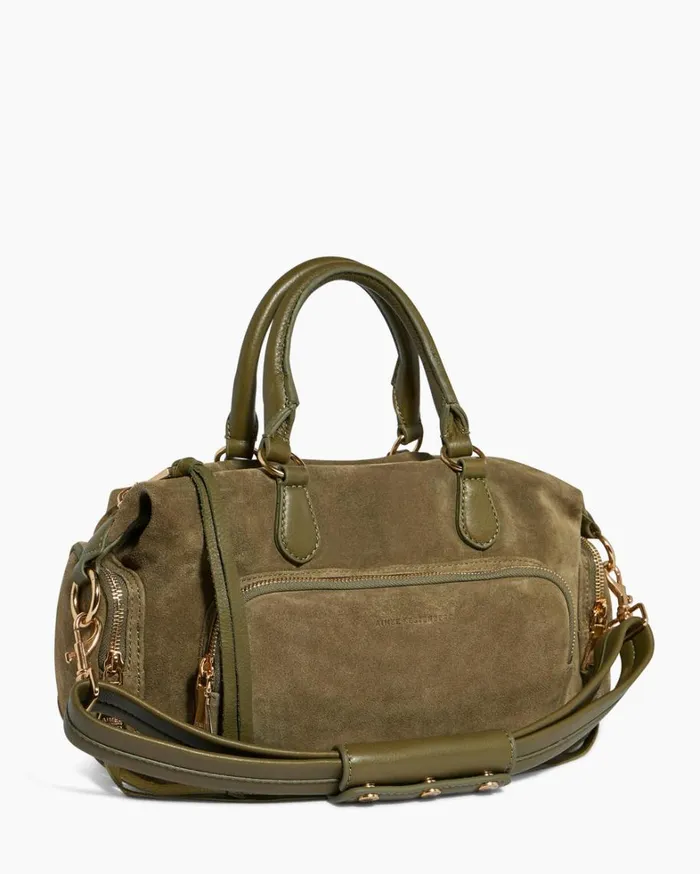 Aimee Kestenberg Satchels Women Away We Go Satchel Kelp Suede