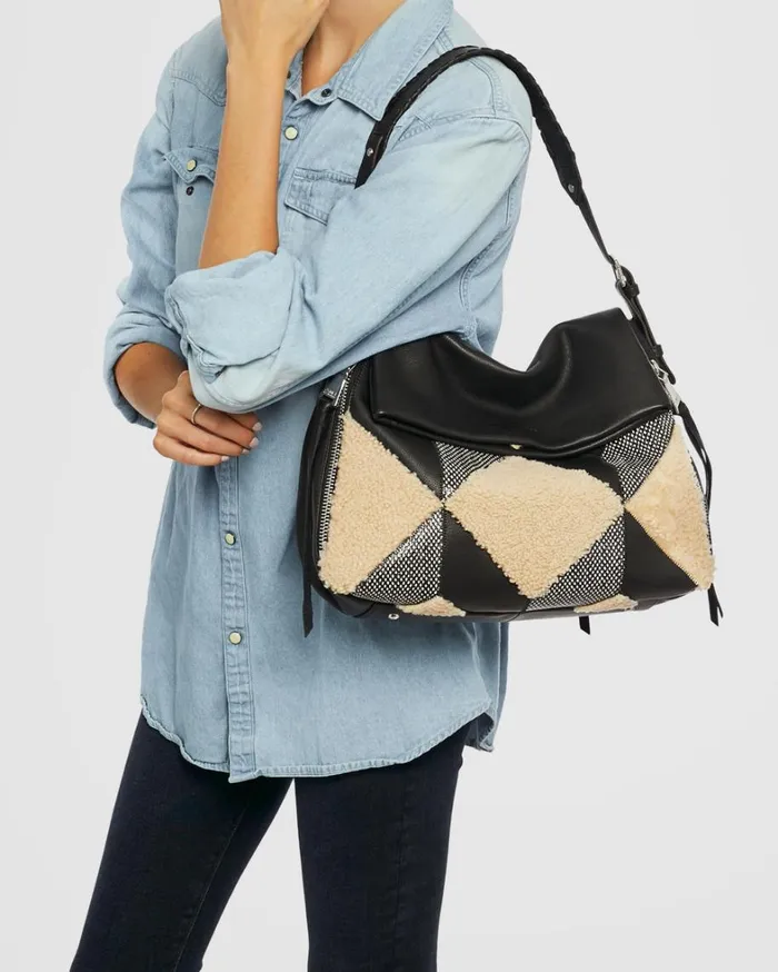 Aimee Kestenberg Shoulder Bags Women Bali Novelty Double Entry Hobo Patchwork
