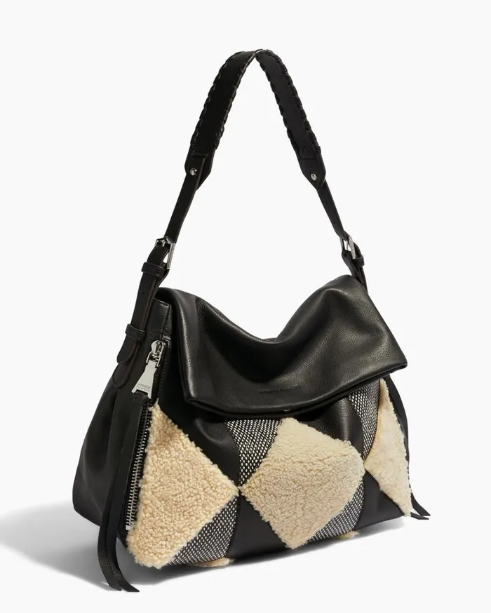 Aimee Kestenberg Shoulder Bags Women Bali Novelty Double Entry Hobo Patchwork