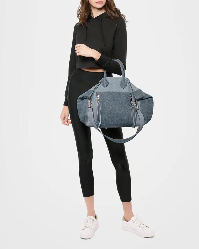 Aimee Kestenberg Tote Bags Women Let039s Ride Large Convertible Tote Denim Leather