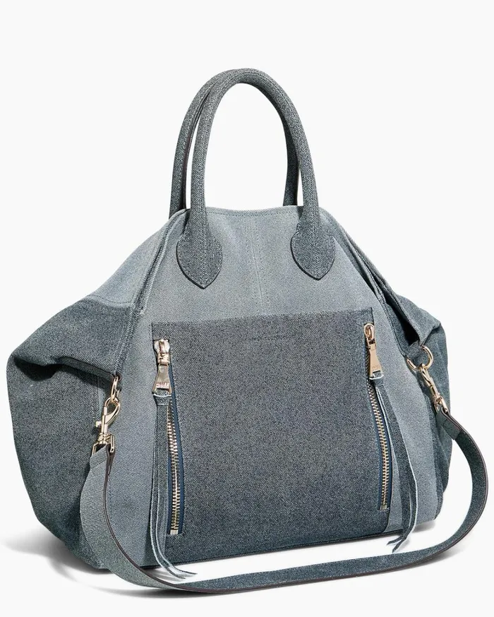 Aimee Kestenberg Tote Bags Women Let039s Ride Large Convertible Tote Denim Leather