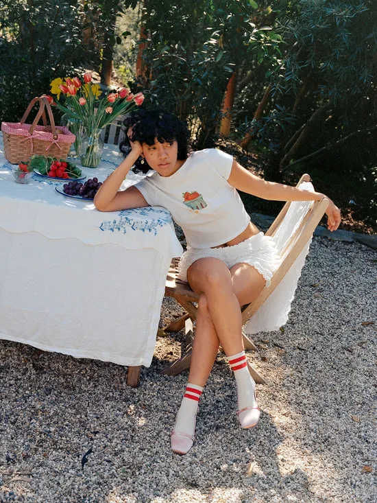 Alex Tee Picnic Strawberries Tops Lisa Says Gah Women