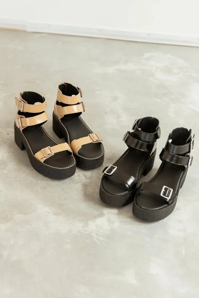 Alexia Platform Sandals In Black Black Women Bohme Shoes