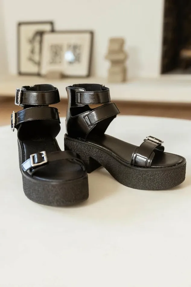Alexia Platform Sandals In Black Black Women Bohme Shoes