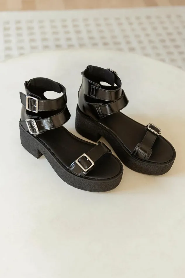 Alexia Platform Sandals In Black Black Women Bohme Shoes