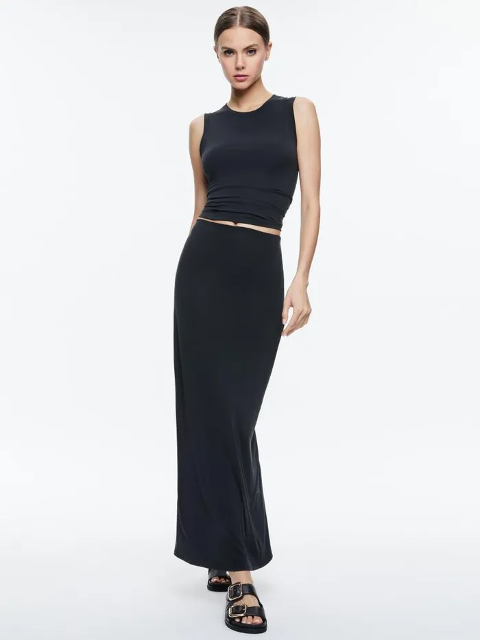 Alice Olivia AGATHA LONG PENCIL SKIRT Black Women Skirts