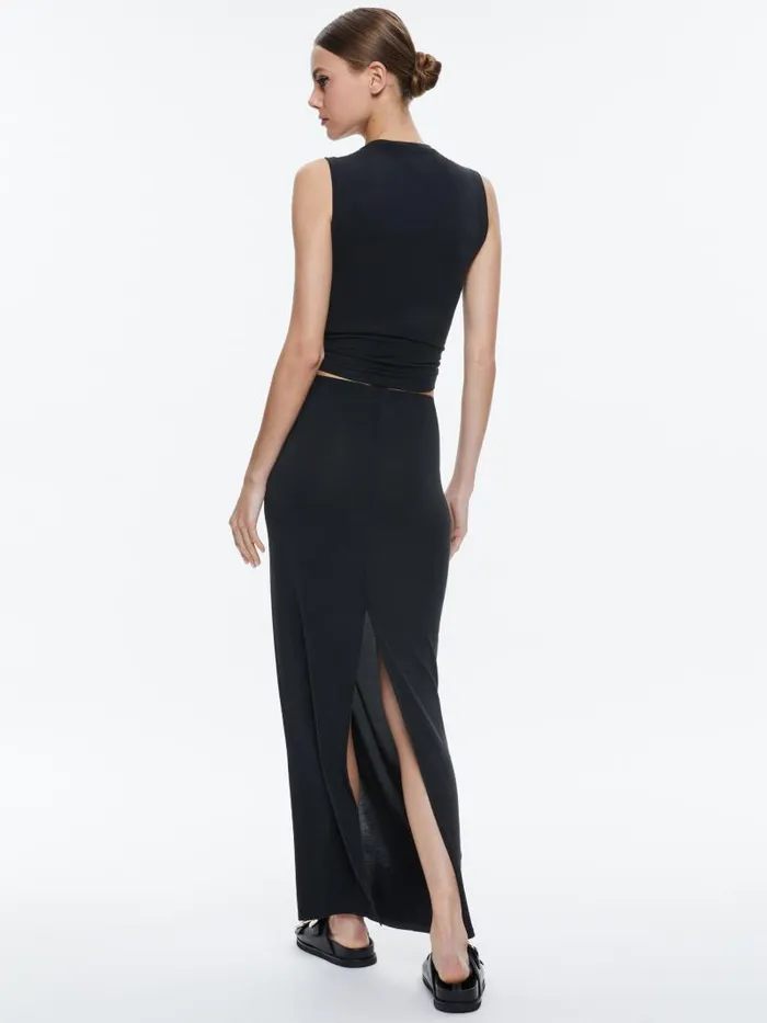 Alice Olivia AGATHA LONG PENCIL SKIRT Black Women Skirts