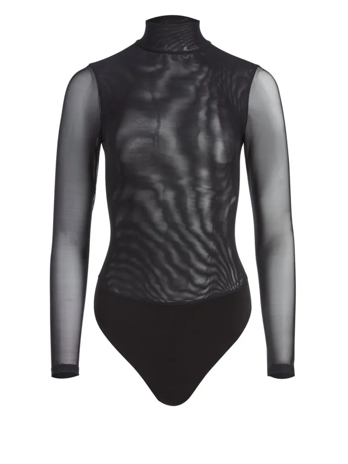 Alice Olivia CLARINDA TURTLENECK BODYSUIT Black Women Tops