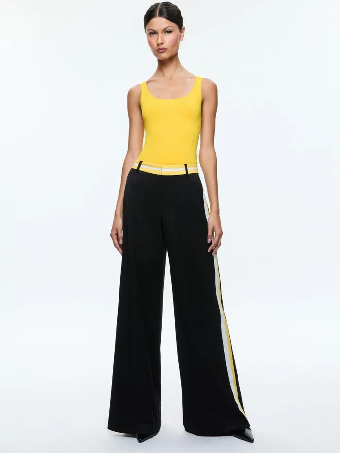 Alice Olivia DARYN FULL LENGTH SWEATER TANK Mustard Seed Women Tops