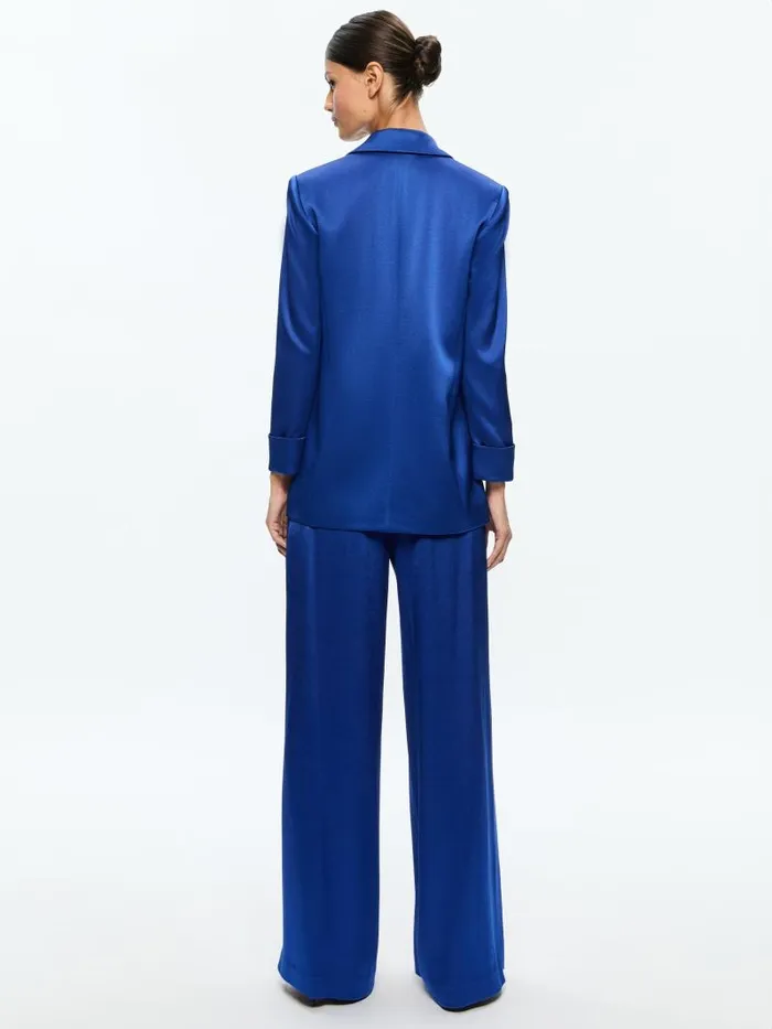 Alice Olivia DENNY CUFFED SLEEVE BLAZER Royal Women Jackets Coats