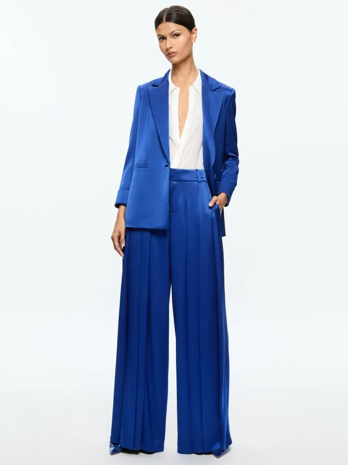 Alice Olivia DENNY CUFFED SLEEVE BLAZER Royal Women Jackets Coats