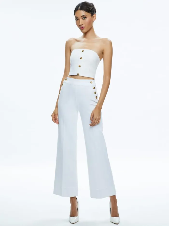 Alice Olivia NARIN HIGH RISE JEAN Off White Women Jeans