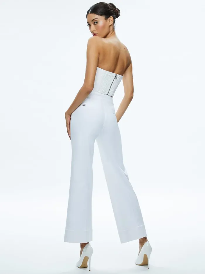Alice Olivia NARIN HIGH RISE JEAN Off White Women Jeans