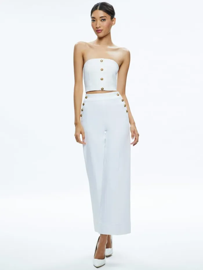Alice Olivia NARIN HIGH RISE JEAN Off White Women Jeans
