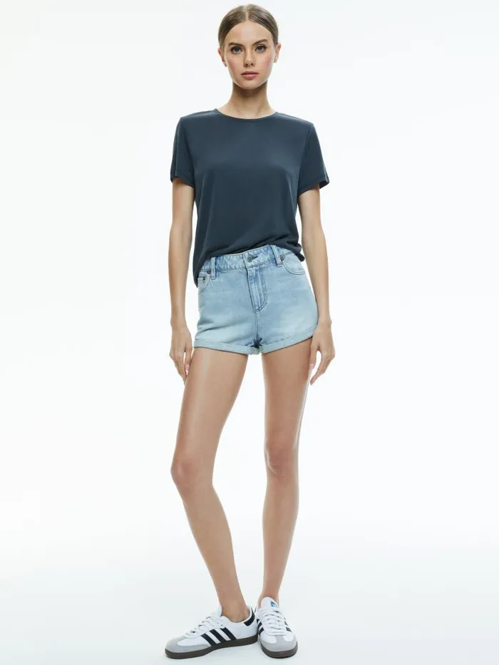 Alice Olivia PERFECT TEE Black Women Tops