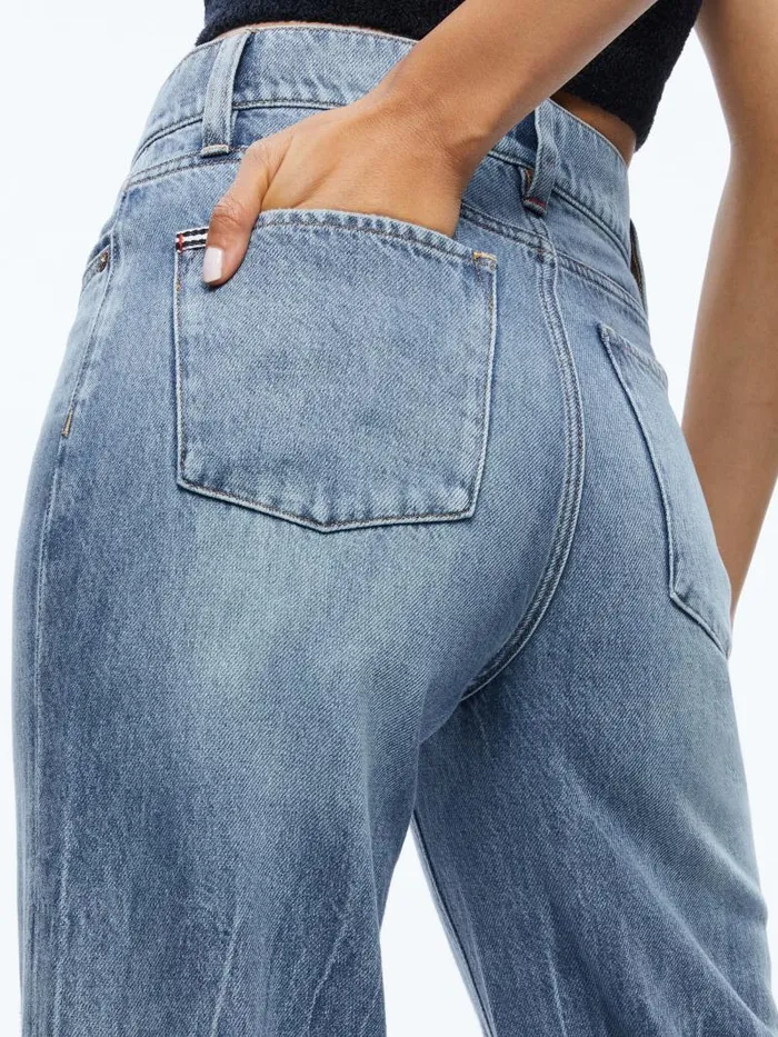 Alice Olivia WEEZY FULL LENGTH JEAN Avery Blue Women Jeans