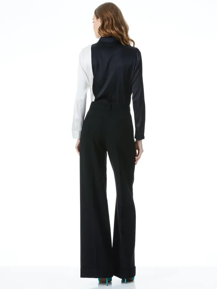 Alice Olivia WILLA PLACKET TOP Almondblack Women Tops