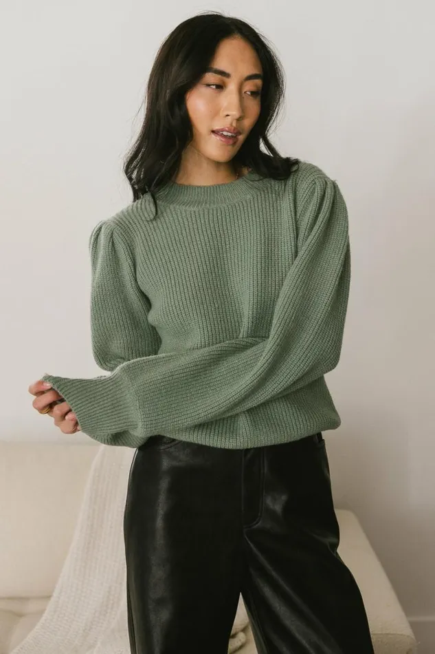 Amber Knit Sweater In Sage Sage Women Bohme Sweaters