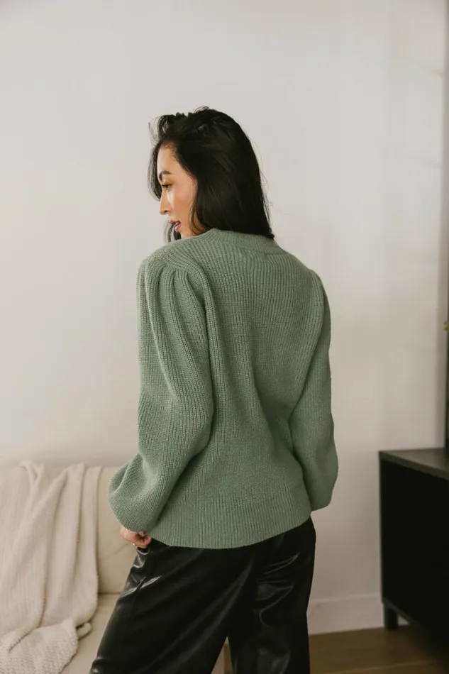 Amber Knit Sweater In Sage Sage Women Bohme Sweaters