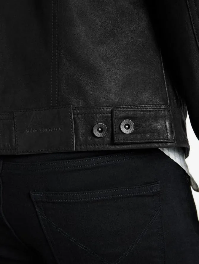 ANDREW TRUCKER Black Clothing John Varvatos Leather Jackets