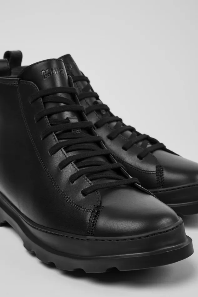 Ankle Boots Men Camper Brutus Black Leather Ankle Boots