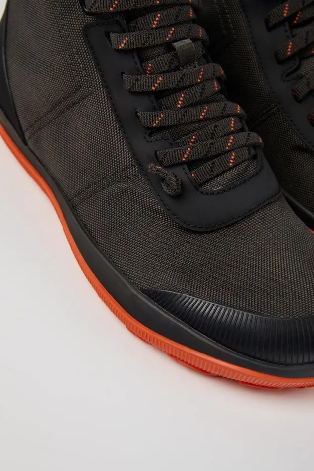 Ankle Boots Men Camper Peu Pista GORETEX Gray Textile Ankle Boots