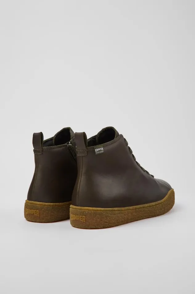 Ankle Boots Men Camper Peu Terreno HYDROSHIELD Green Leather Shoes