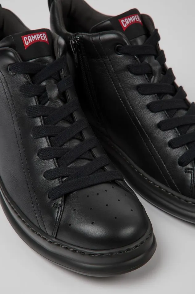 Ankle Boots Men Camper Runner Black Leather Ankle Boots