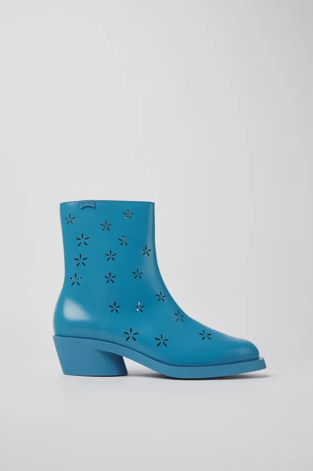 Ankle Boots Women Camper Bonnie Blue Leather Boots
