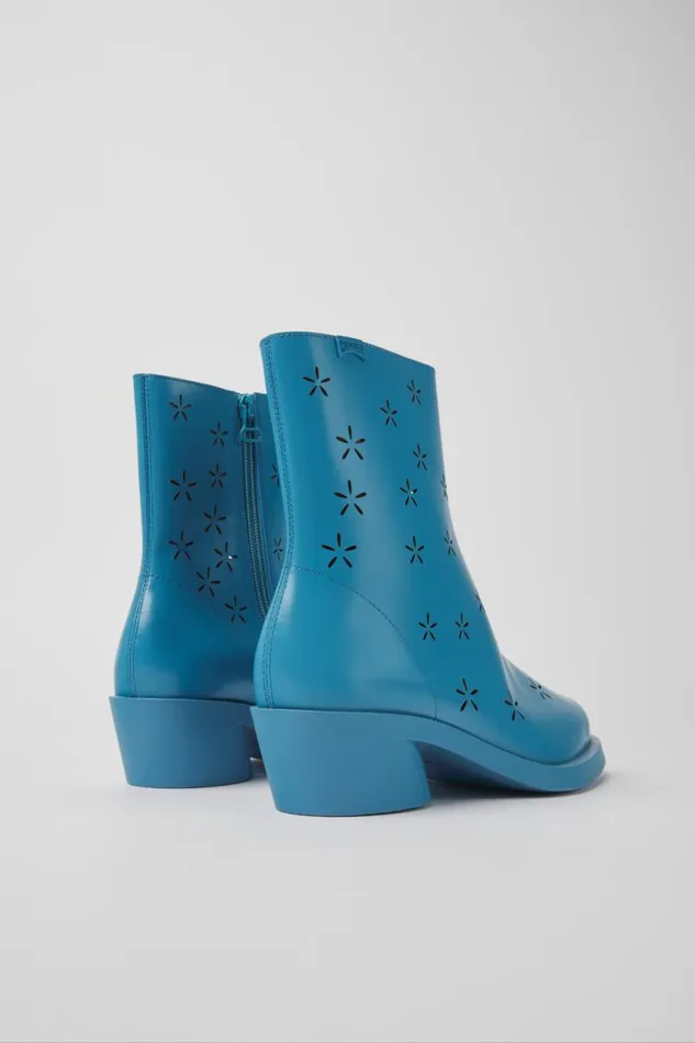 Ankle Boots Women Camper Bonnie Blue Leather Boots