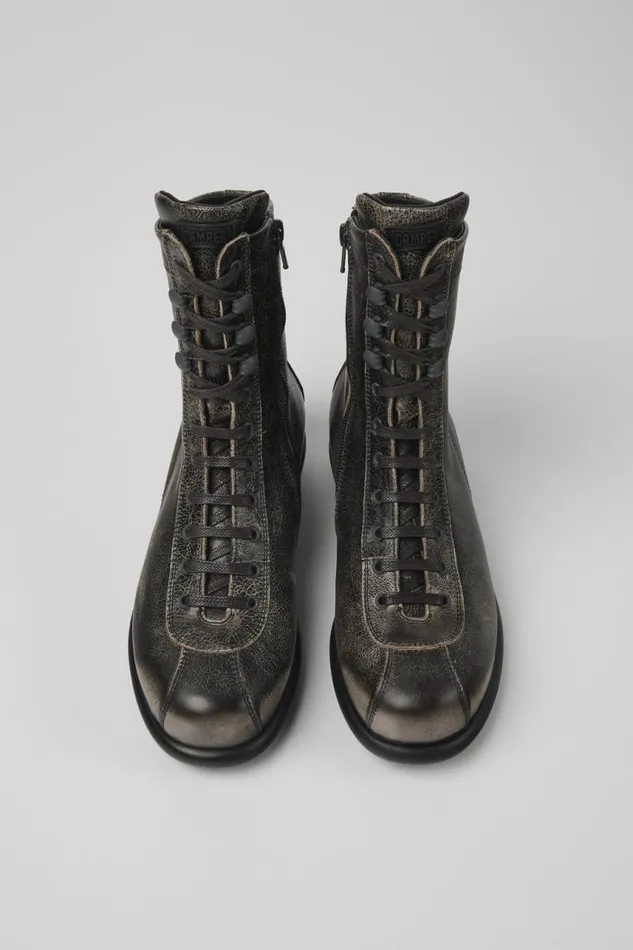 Ankle Boots Women Camper Pelotas Bicolor Leather Boots