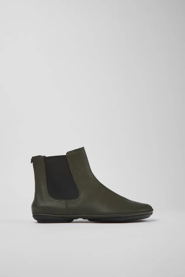 Ankle Boots Women Camper Right Green Leather Ankle Boots