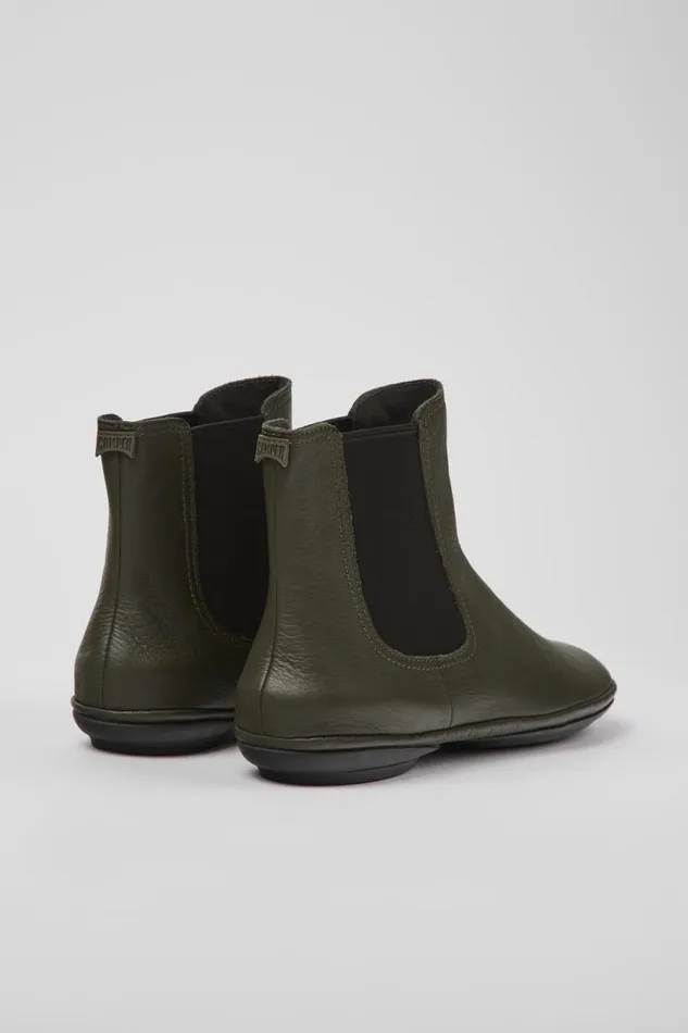 Ankle Boots Women Camper Right Green Leather Ankle Boots