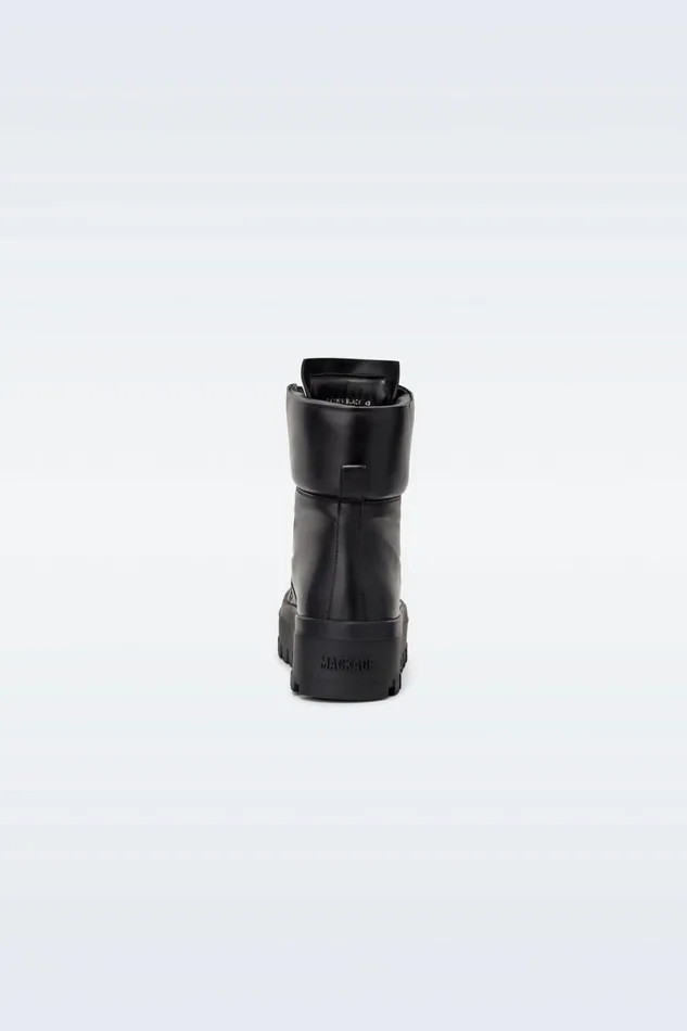 Ankle Boots Women Mackage EKONW Leather Midcalf Laceup Boots Black