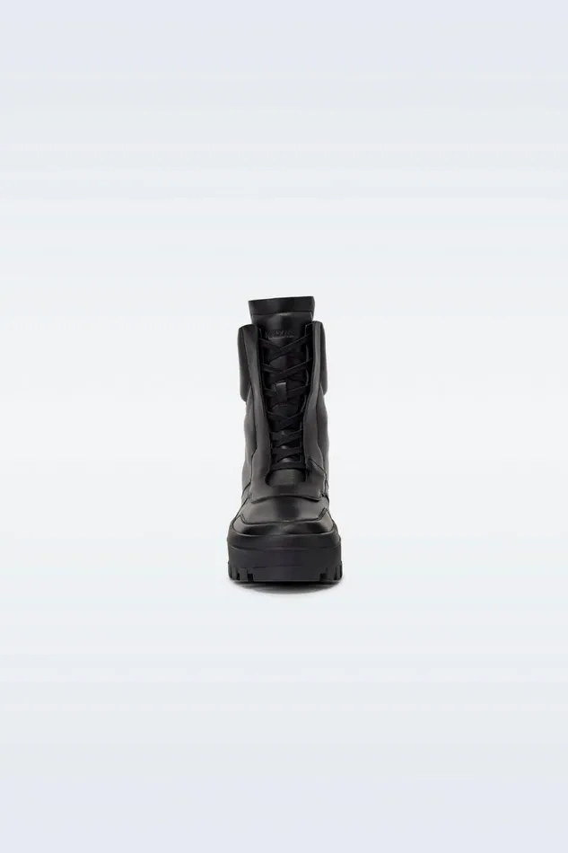 Ankle Boots Women Mackage EKONW Leather Midcalf Laceup Boots Black