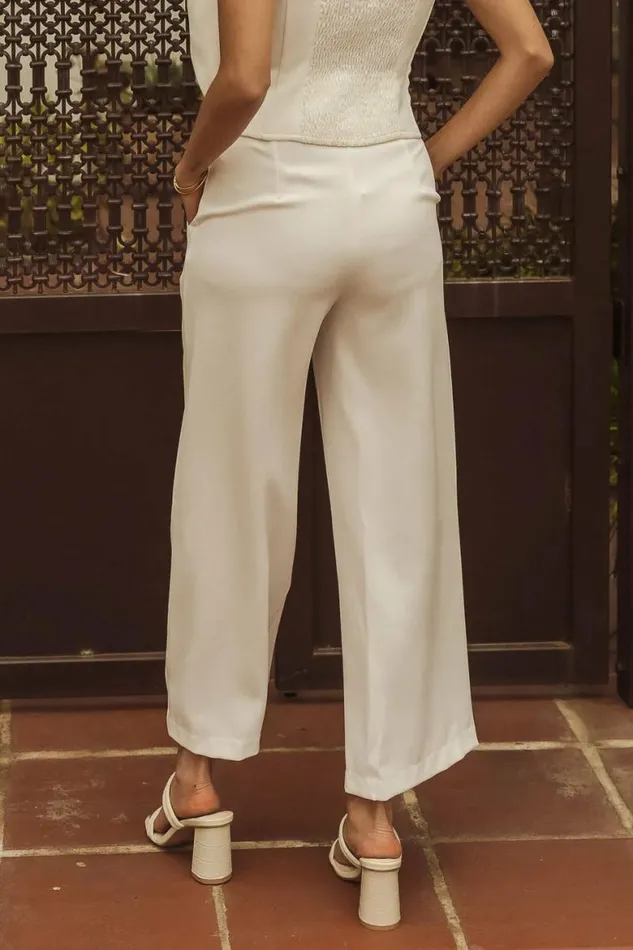 Aria Straight Leg Pants In White 8211 FINAL SALE White Women Bohme Pants