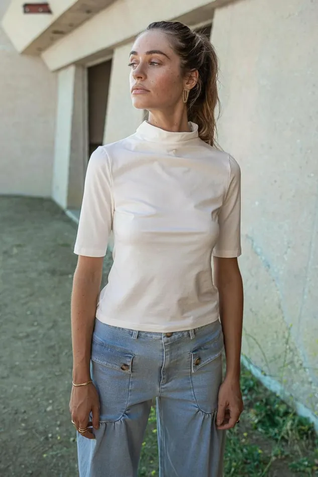 Ashley Top In Ivory Ivory Women Bohme Tops