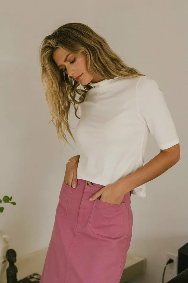 Ashley Top In Ivory Ivory Women Bohme Tops